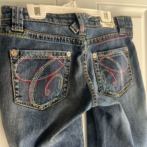 COOGI Dark Blue Denim with Embroidered Accents Size 5/6